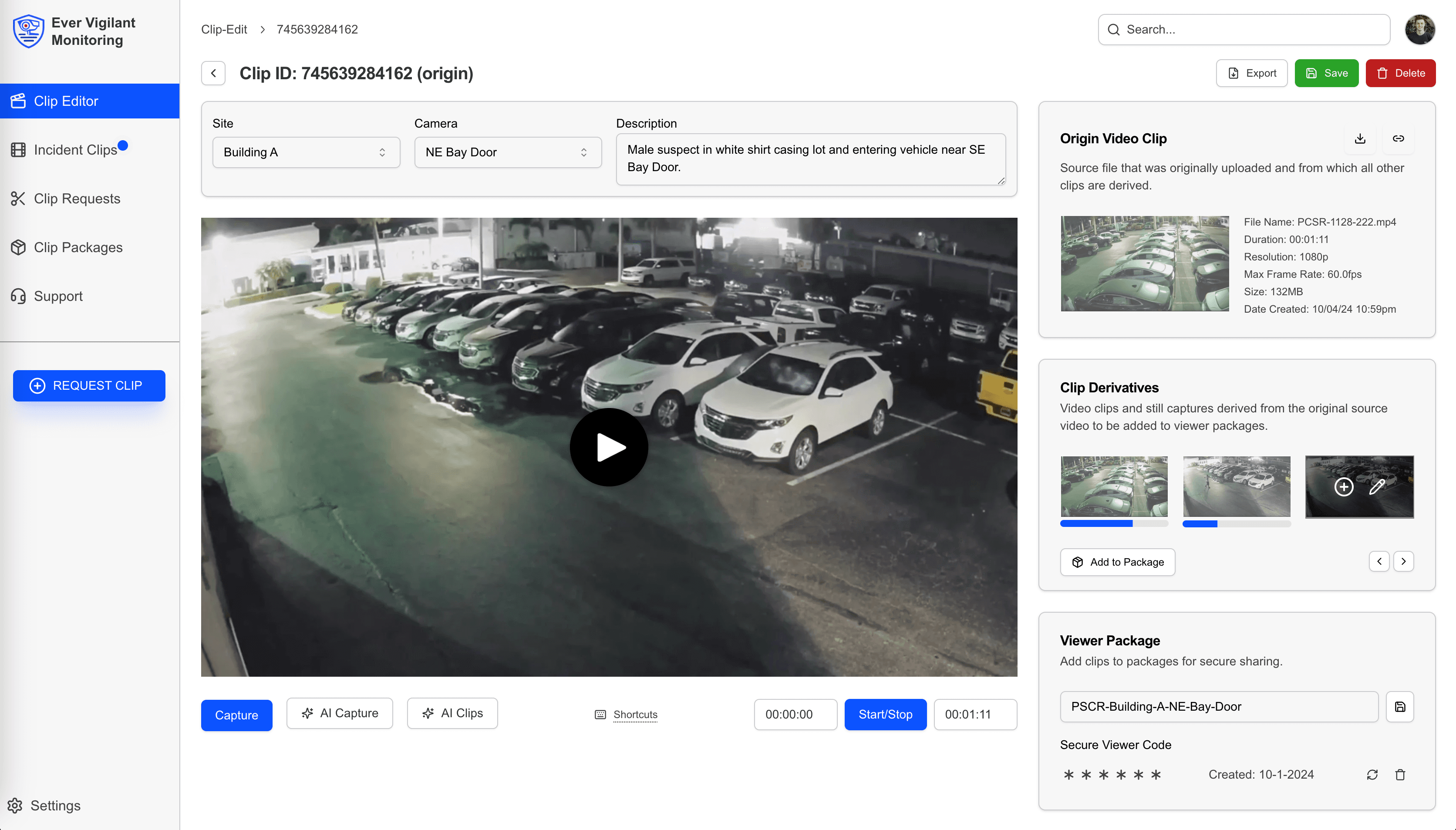 Incident Clips screenshot: Stop being the bottleneck for every clip request