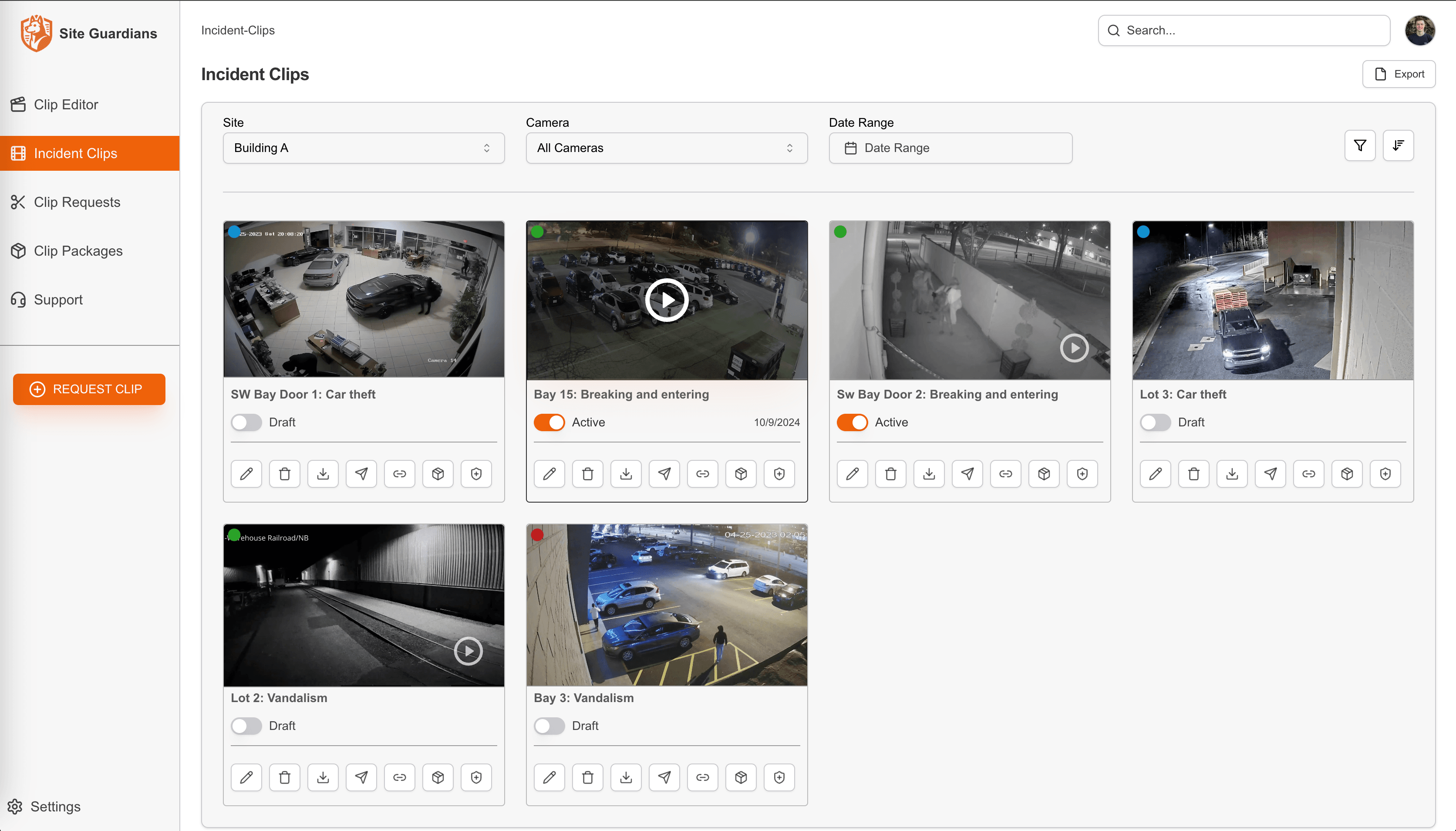 Incident Clips screenshot: Your brand on every customer touchpoint
